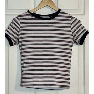 🩵🩵Women’s Gaze Striped Cropped Striped T Shirt, Small🩵🩵